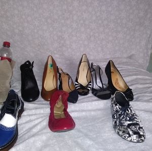 10 pair of various size 8 shoes